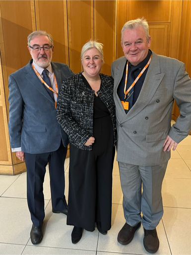 Bleddyn and James meet Michelle Welsh MP