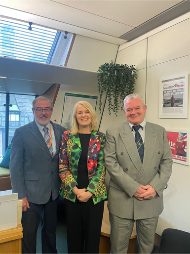 Bleddyn and James meet Jo White MP